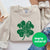 Cuddle Sleep Dream Adult Sweatshirt Distressed Four Leaf Clover | St. Patrick's Day Sweatshirt