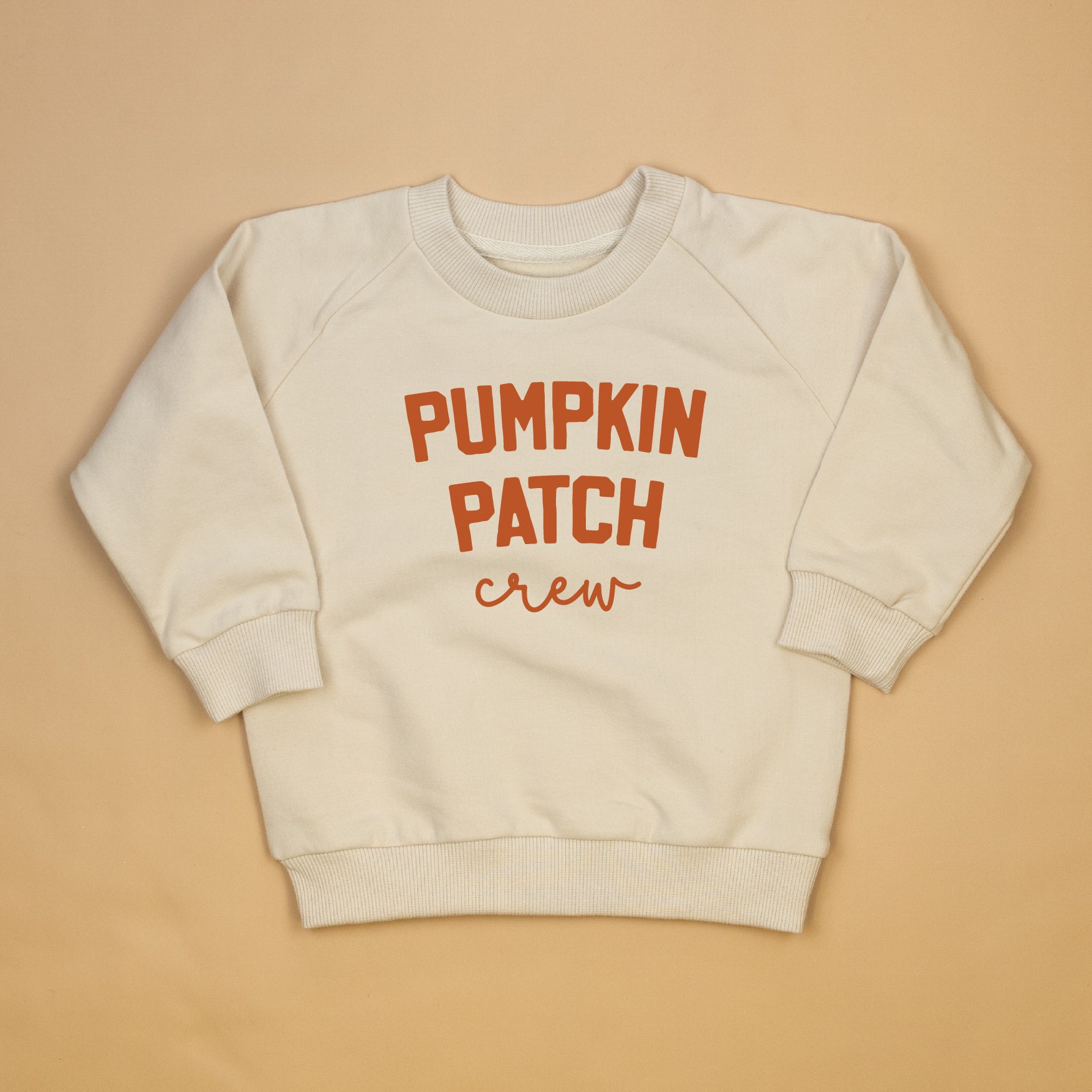 Cuddle Sleep Dream Pumpkin Patch Crew | Cream Terry Sweatshirt