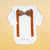 Cuddle Sleep Dream Oh Snap Burnt Orange Suspender | Orange & Cream Plaid Bow Tie