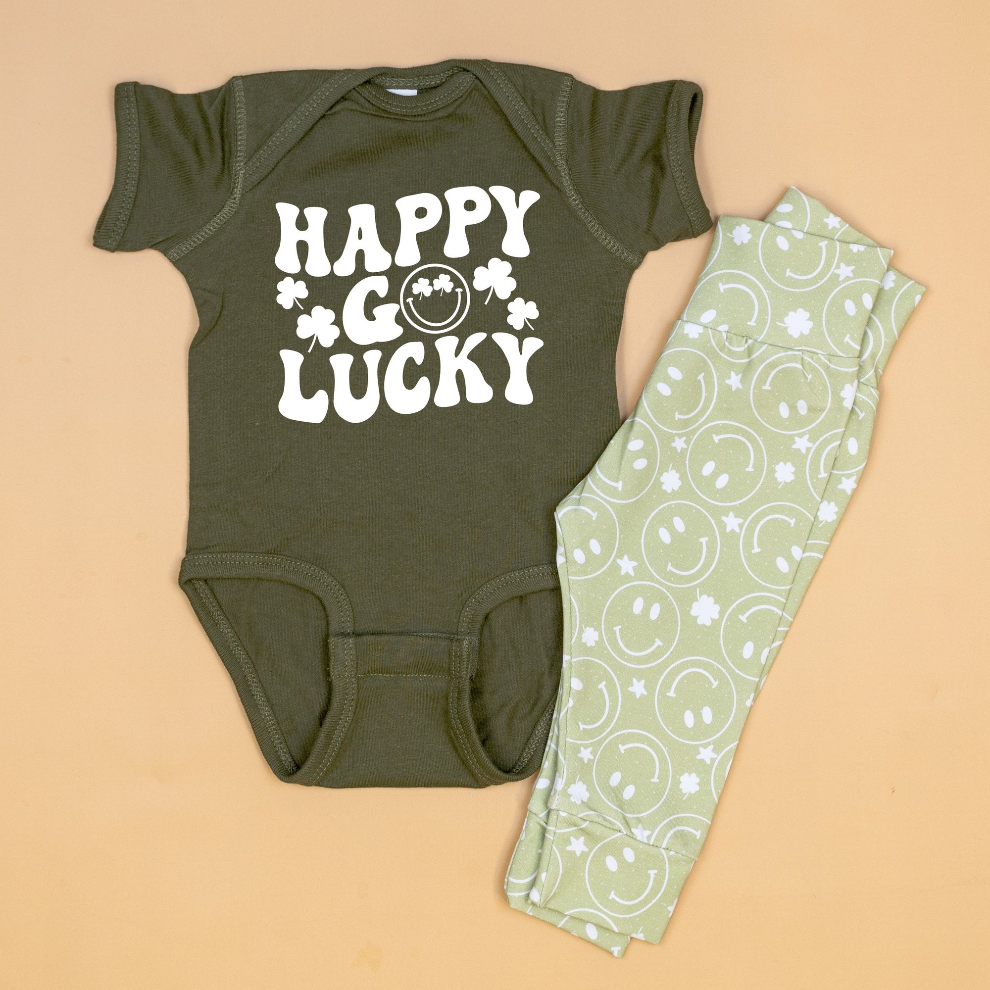Cuddle Sleep Dream Graphic Tee Happy Go Lucky | St. Patrick's Day Green Bodysuit
