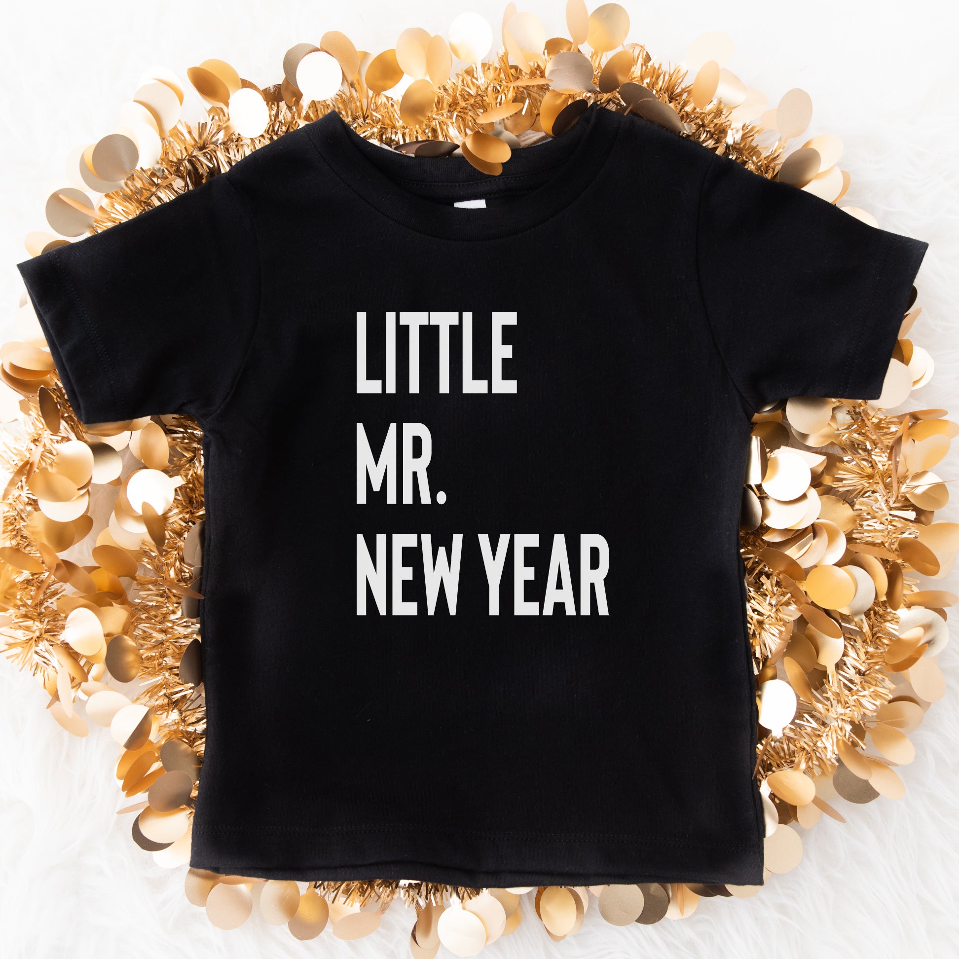 Cuddle Sleep Dream Little Mr. New Year | Black Tshirt