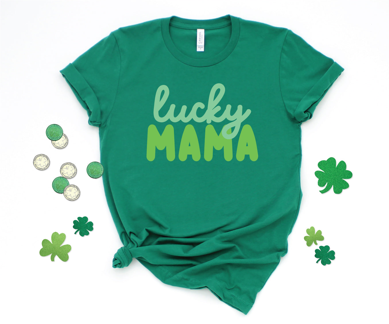 Cuddle Sleep Dream Lucky Mama | Green Tshirt