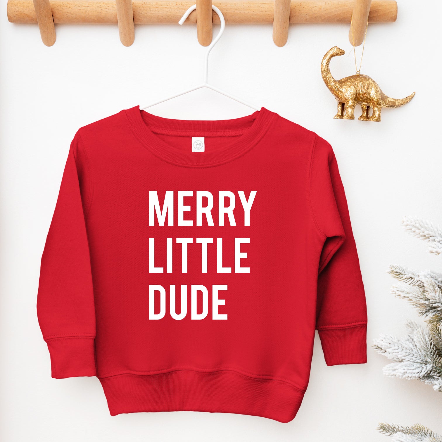 Cuddle Sleep Dream Merry Little Dude | Red Sweatshirt