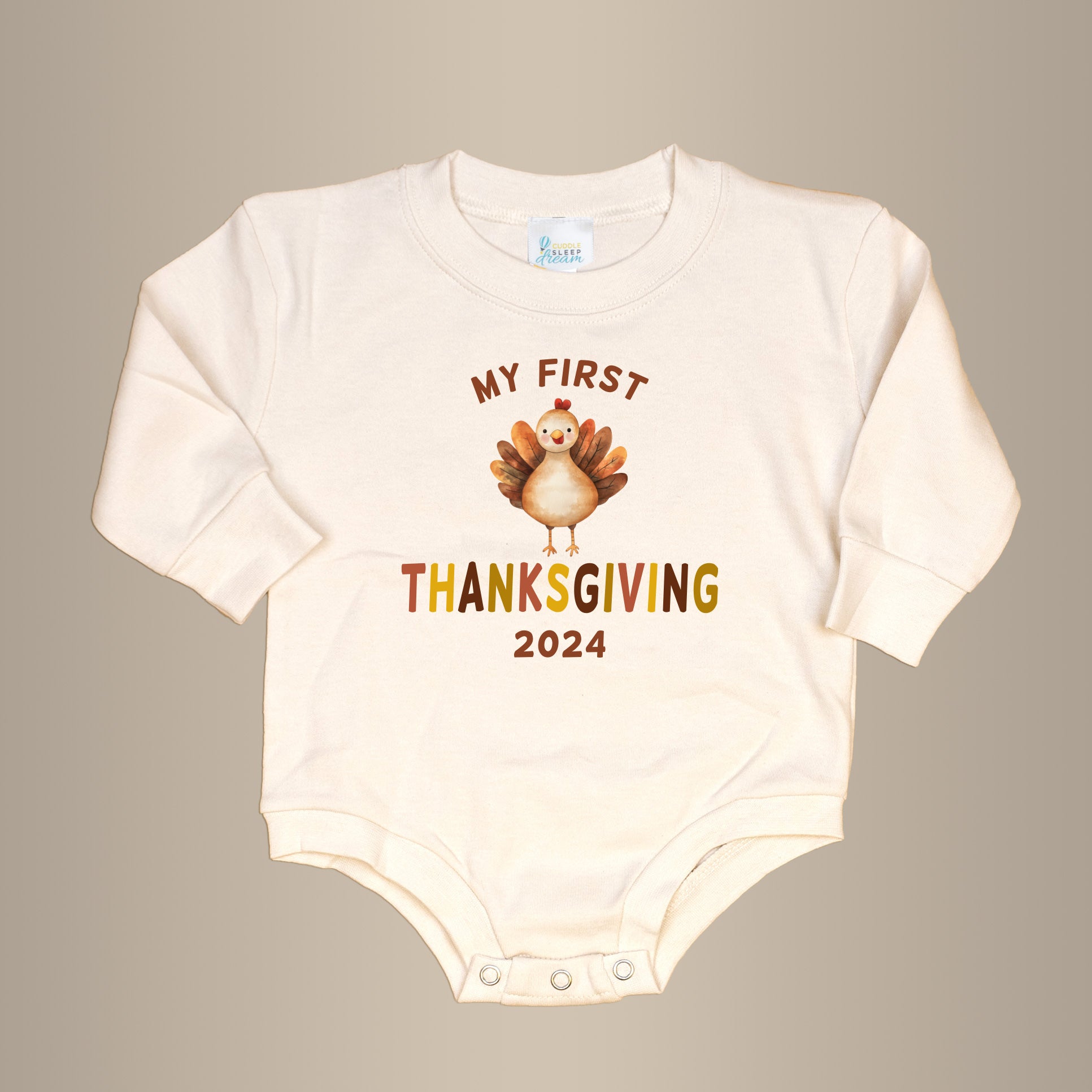 My First Thanksgiving | Natural Oversized Bodysuit