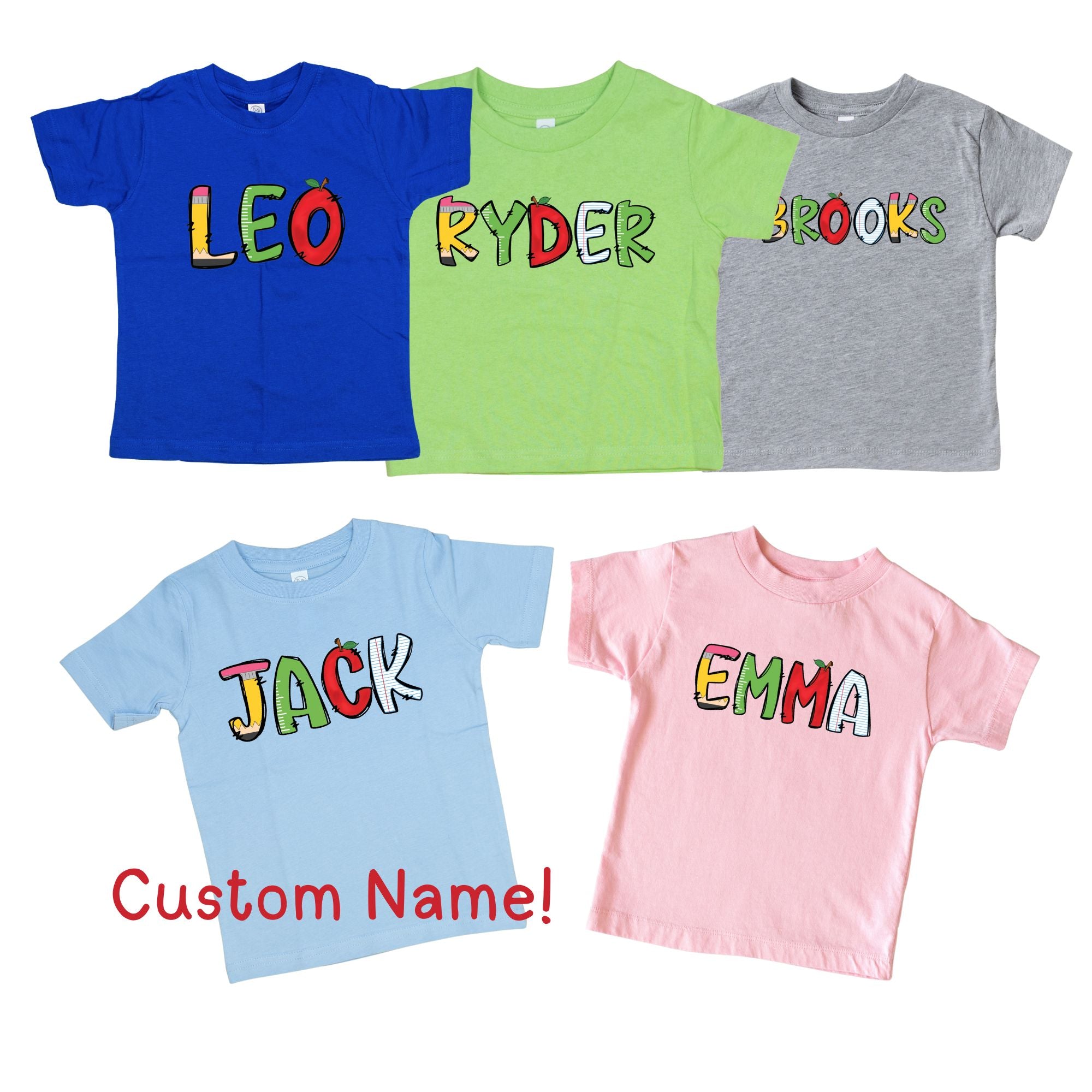 School Custom Name | Kids T-shirt