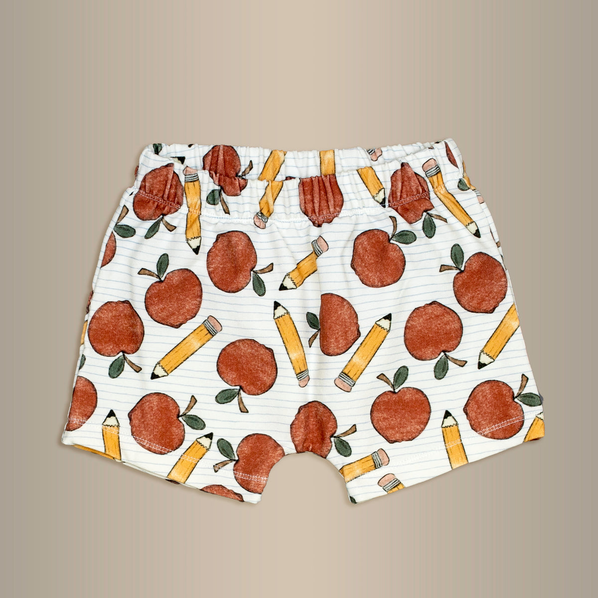 Cuddle Sleep Dream Shorts Apples &amp; Pencils | French Terry Play Shorts