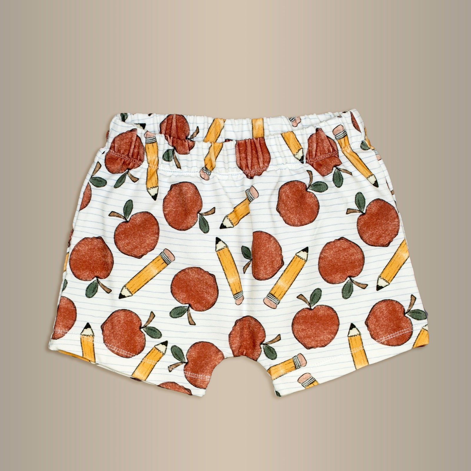 Cuddle Sleep Dream Shorts Apples & Pencils | French Terry Play Shorts