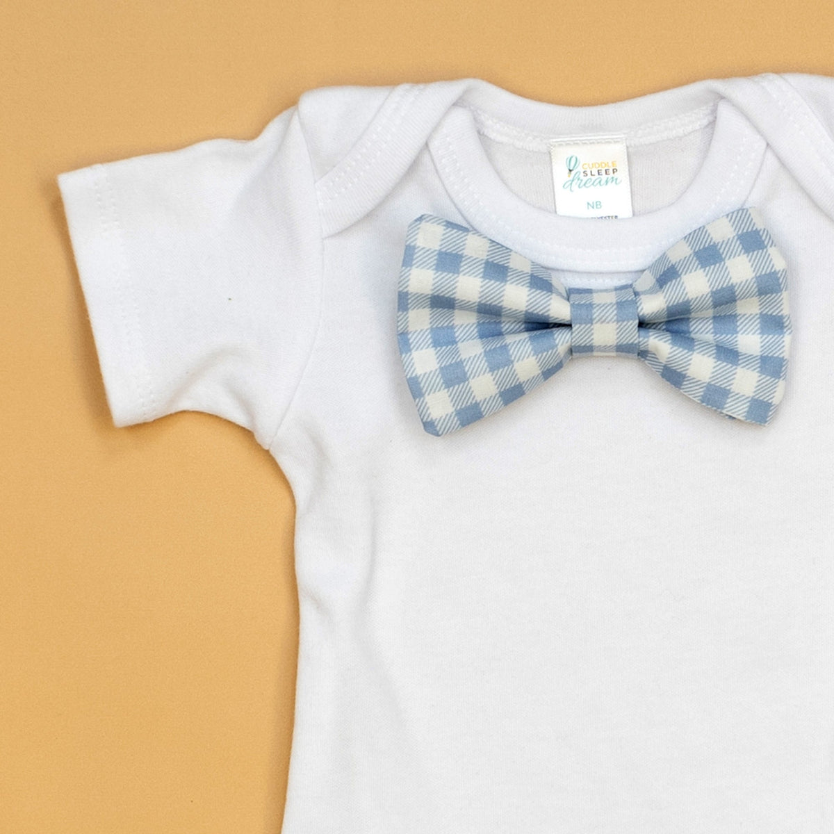Cuddle Sleep Dream Bowtie Bodysuit Cloud Check Bowtie Bodysuit