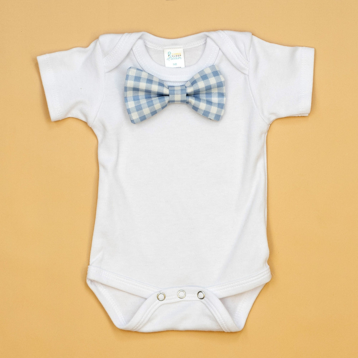 Cuddle Sleep Dream Bowtie Bodysuit Cloud Check Bowtie Bodysuit