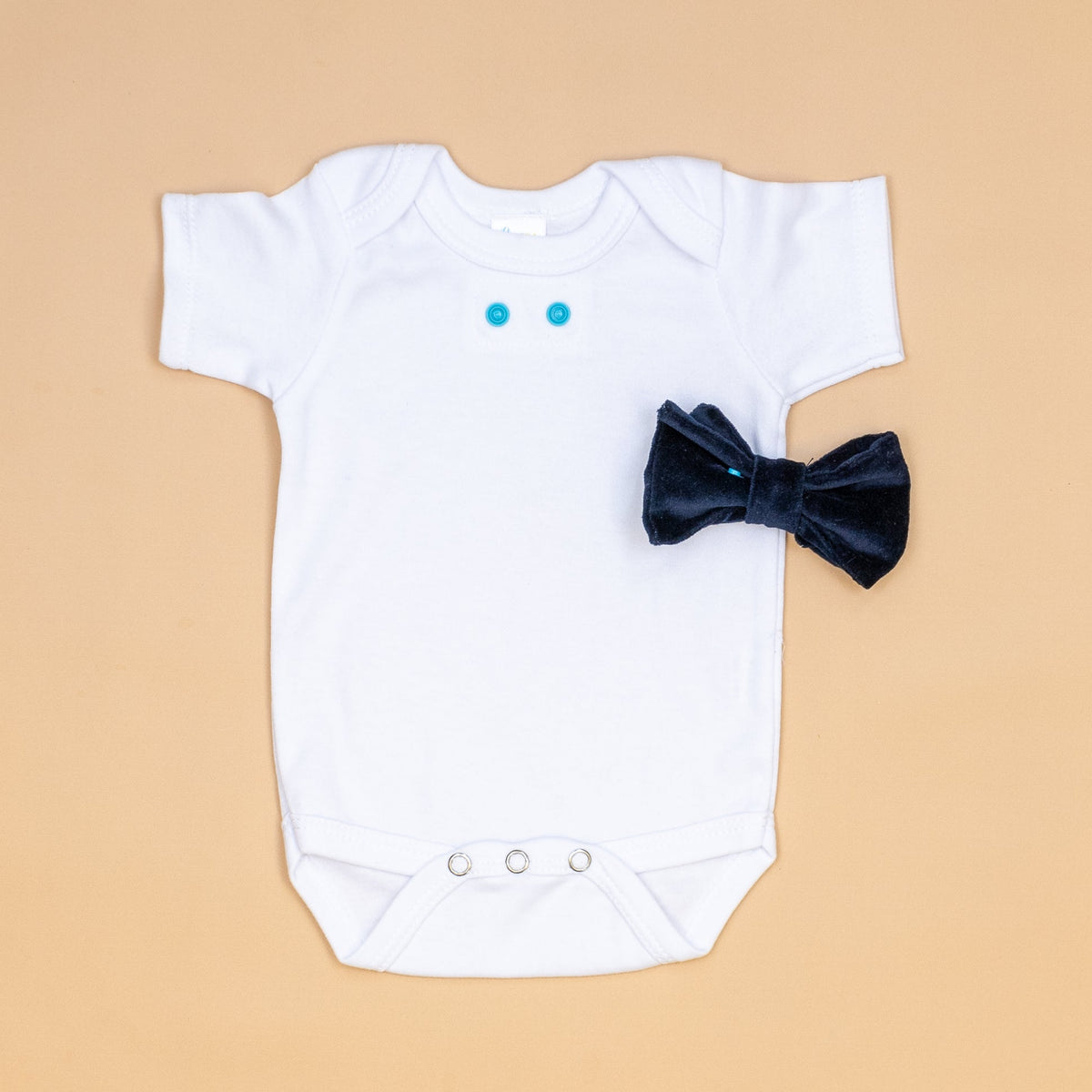 Cuddle Sleep Dream Bowtie Bodysuit Dark Blue Velvet Bowtie Bodysuit