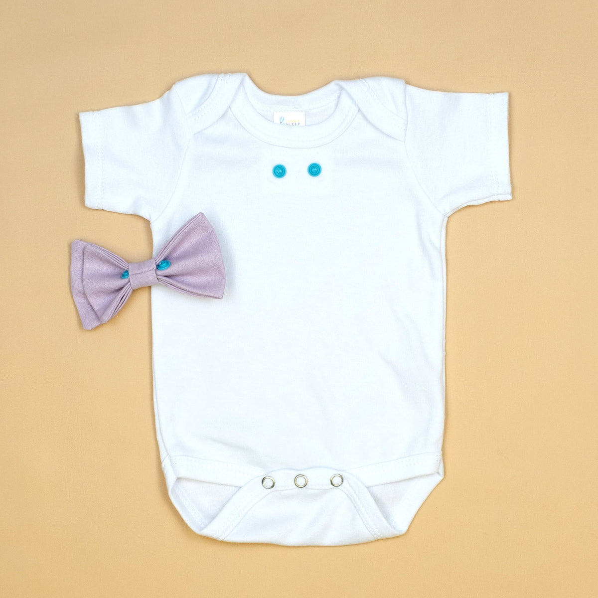 Cuddle Sleep Dream Bowtie Bodysuit Lavender Bowtie Bodysuit