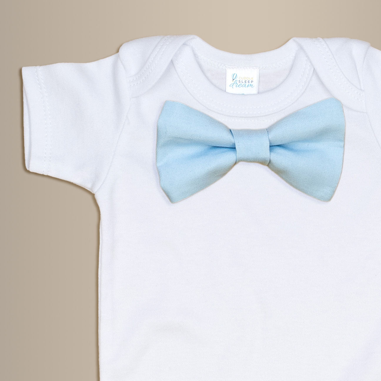 Cuddle Sleep Dream Bowtie Bodysuit Light Blue Bowtie Bodysuit
