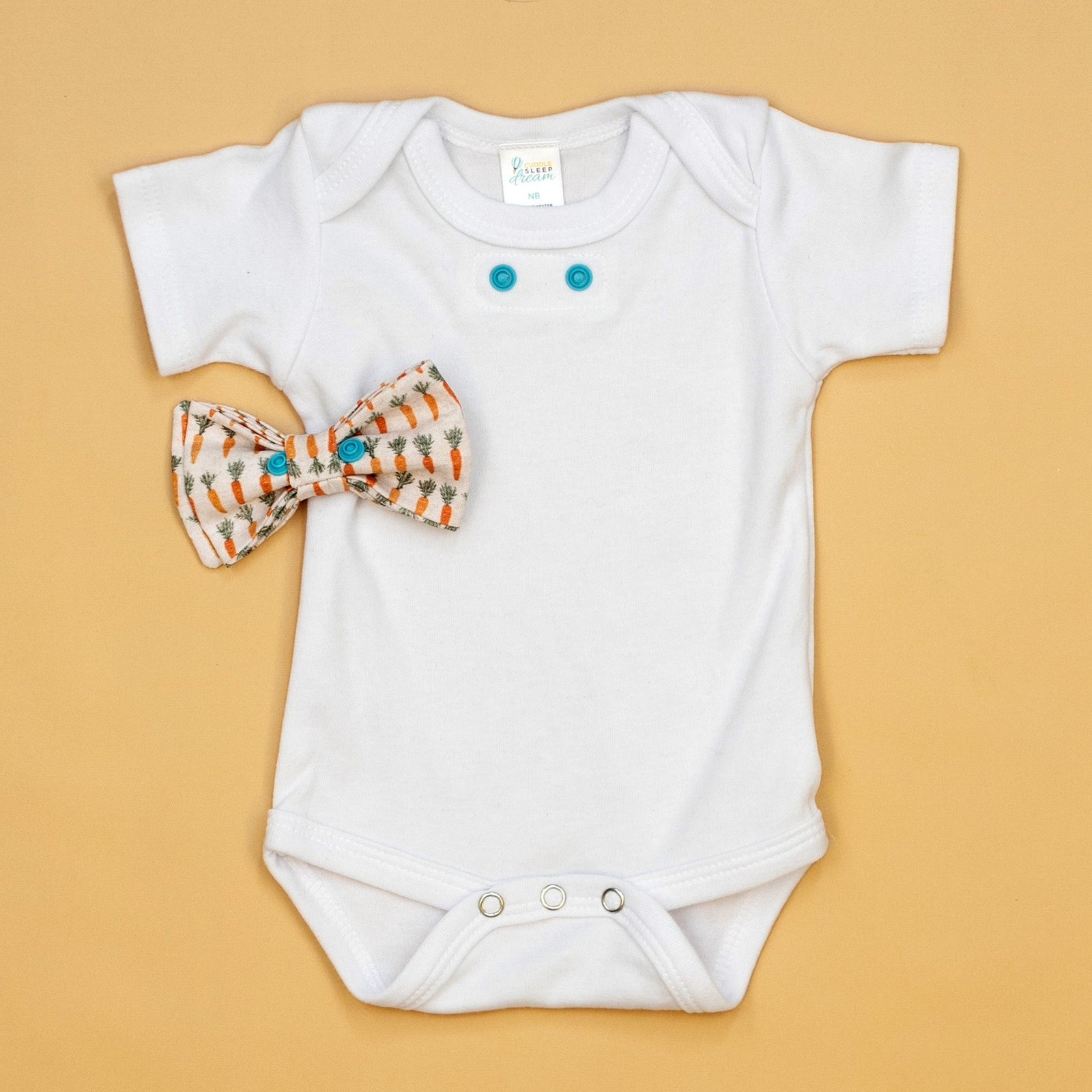 Cuddle Sleep Dream Bowtie Bodysuit Organic Carrots Bowtie Bodysuit