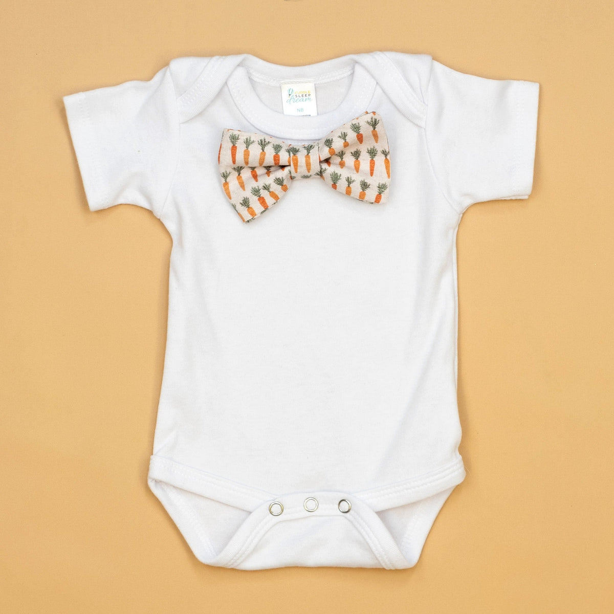 Cuddle Sleep Dream Bowtie Bodysuit Organic Carrots Bowtie Bodysuit