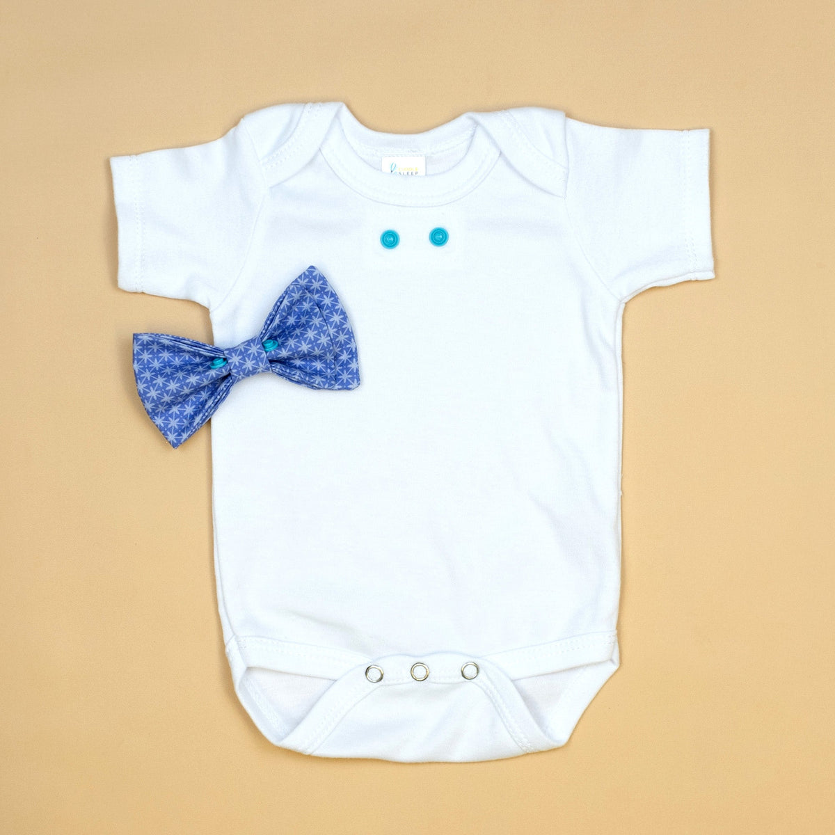 Cuddle Sleep Dream Bowtie Bodysuit Periwinkle Geometric Bowtie Bodysuit