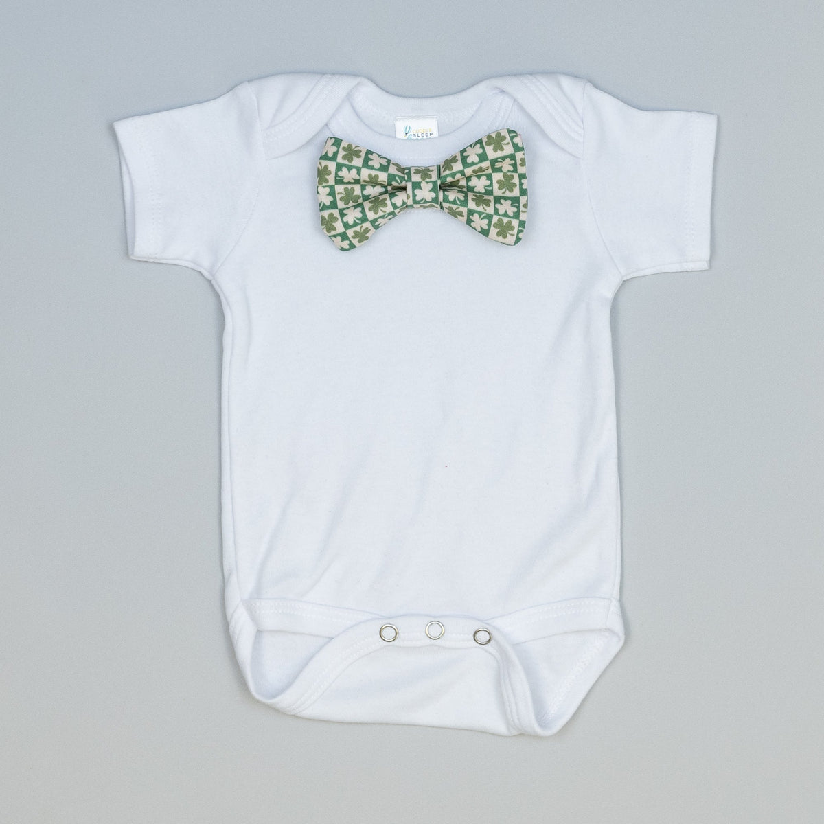 Cuddle Sleep Dream Bowtie Bodysuit Shamrock Check Bowtie Bodysuit