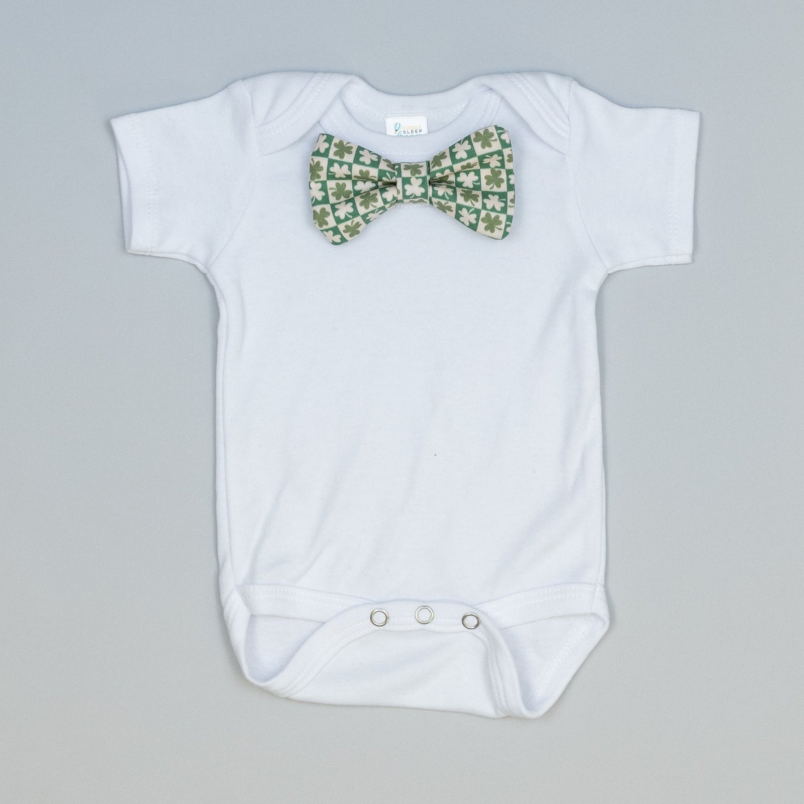 Cuddle Sleep Dream Bowtie Bodysuit Shamrock Check Bowtie Bodysuit
