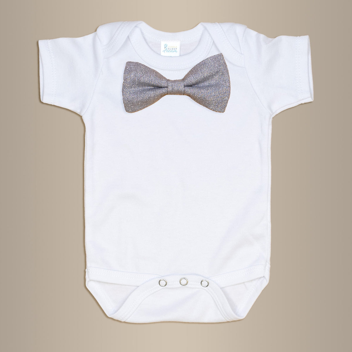 Cuddle Sleep Dream Bowtie Bodysuit Silver Shimmer Bowtie Bodysuit