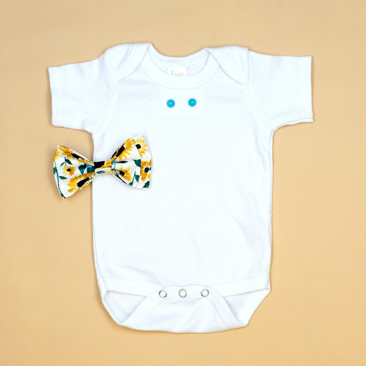 Cuddle Sleep Dream Bowtie Bodysuit Sunflower Bowtie Bodysuit