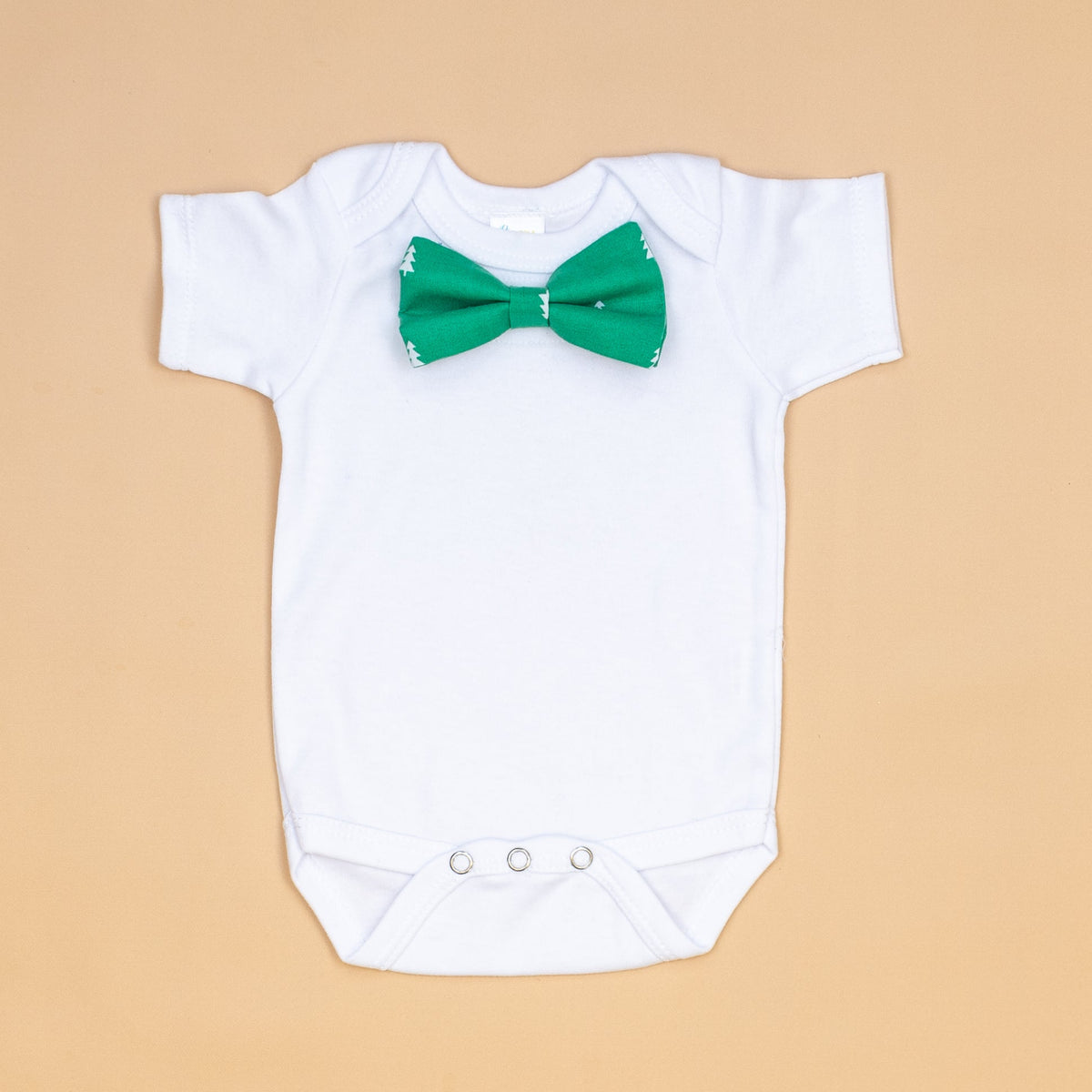 Cuddle Sleep Dream Bowtie Bodysuit Tiny Trees in Green Bowtie Bodysuit