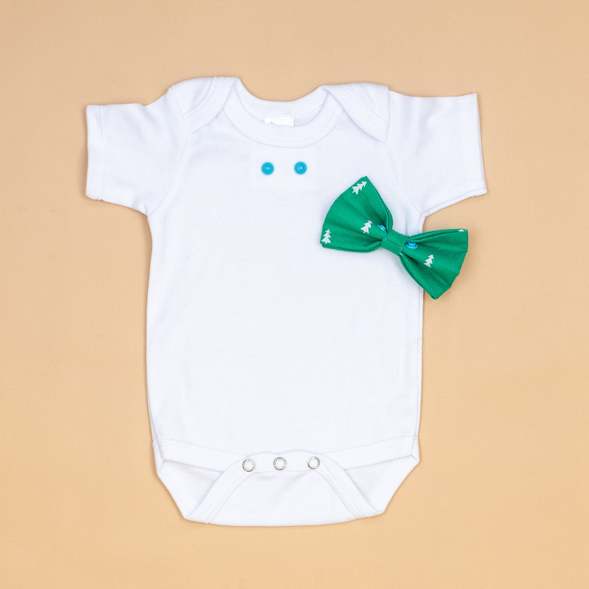 Cuddle Sleep Dream Bowtie Bodysuit Tiny Trees in Green Bowtie Bodysuit