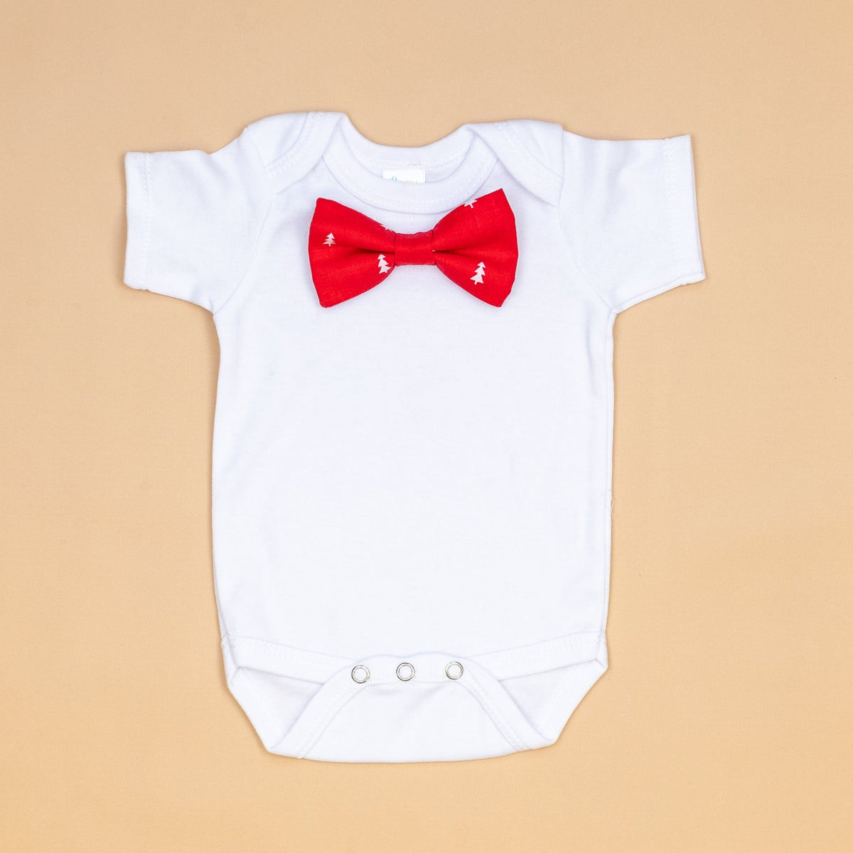 Cuddle Sleep Dream Bowtie Bodysuit Tiny Trees in Red Bowtie Bodysuit