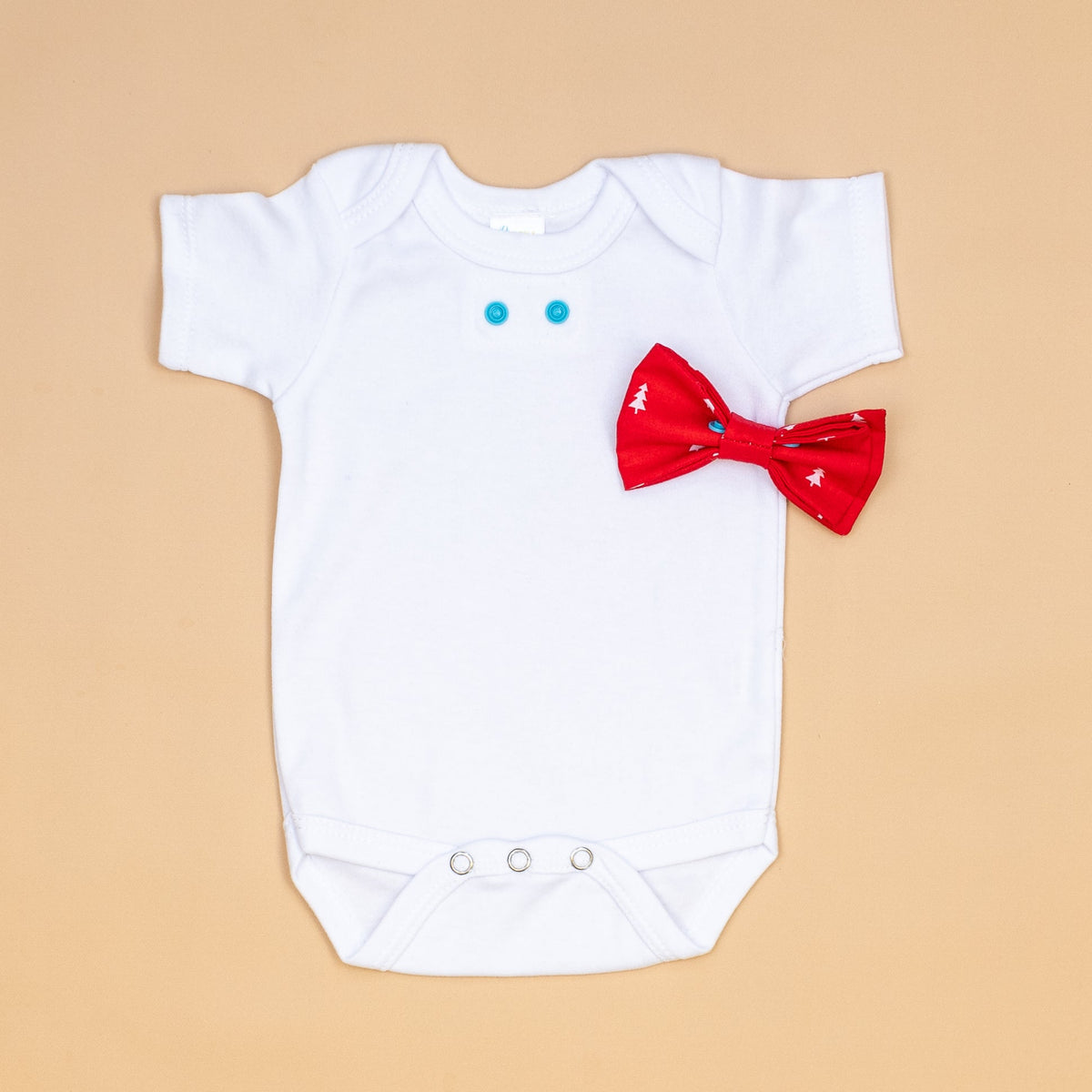 Cuddle Sleep Dream Bowtie Bodysuit Tiny Trees in Red Bowtie Bodysuit