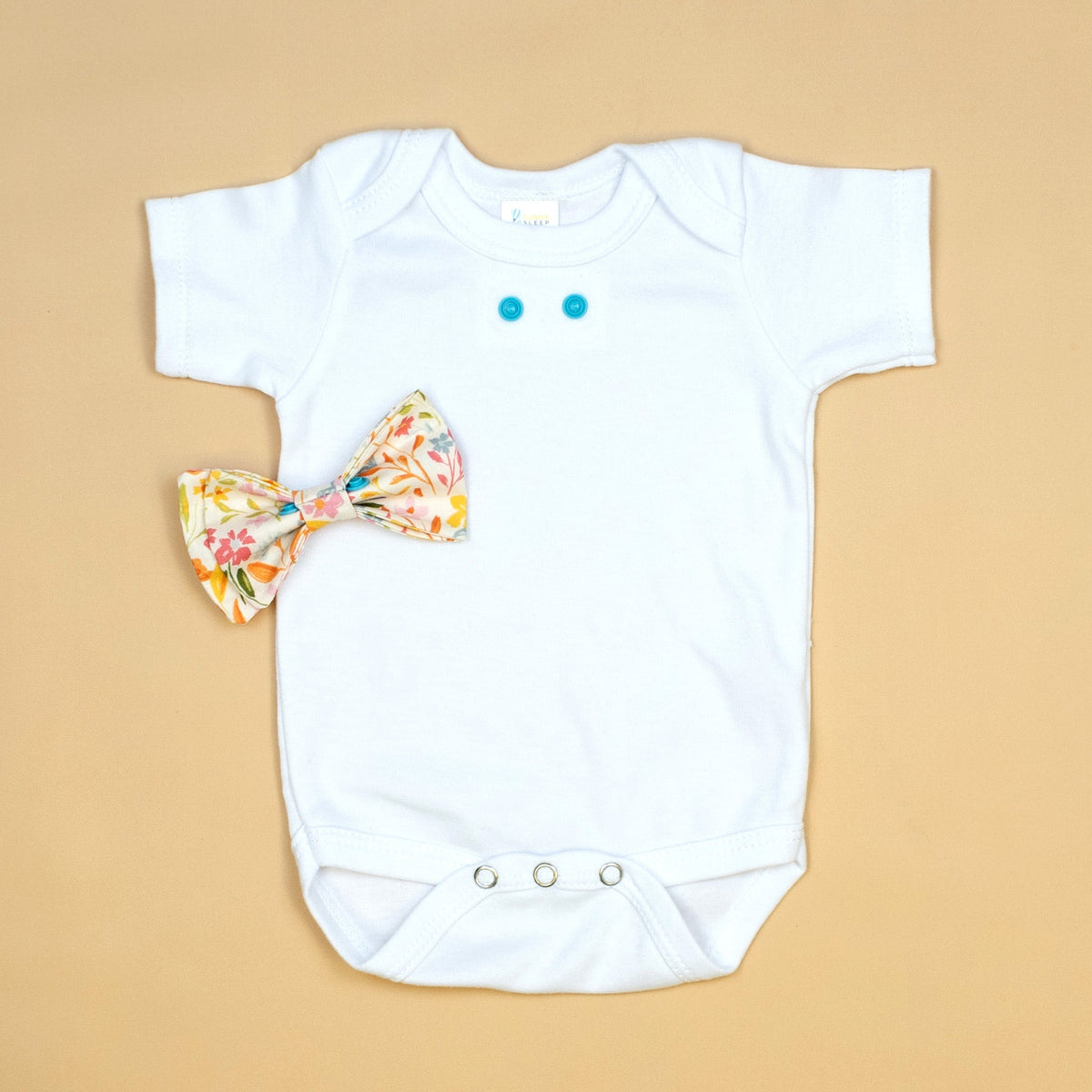Cuddle Sleep Dream Bowtie Bodysuit Wildflower Bowtie Bodysuit