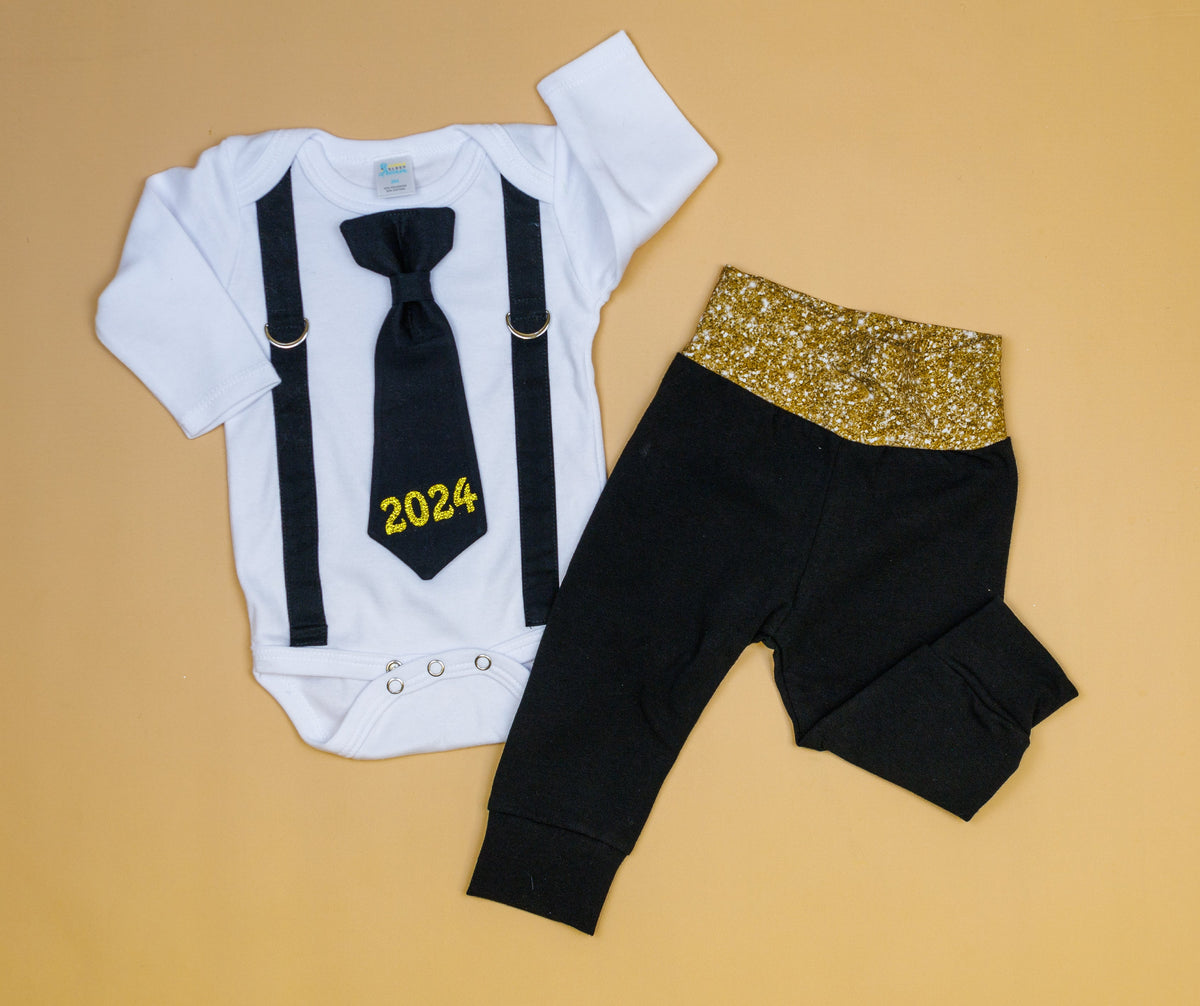 Cuddle Sleep Dream Oh Snap Black Suspenders | 2024 New Years Tie