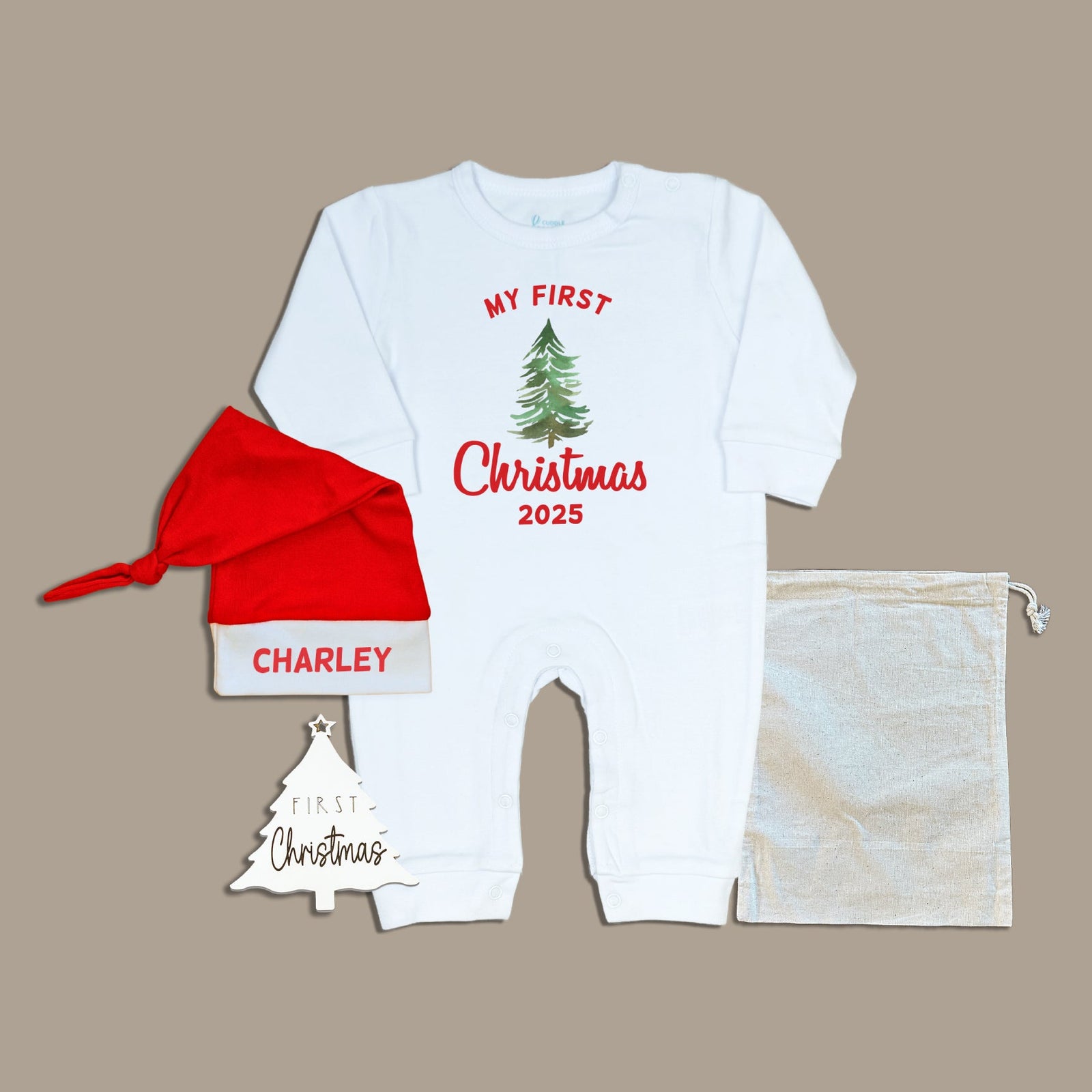 Cuddle Sleep Dream Romper Baby's 1st Christmas | Gift Bundle