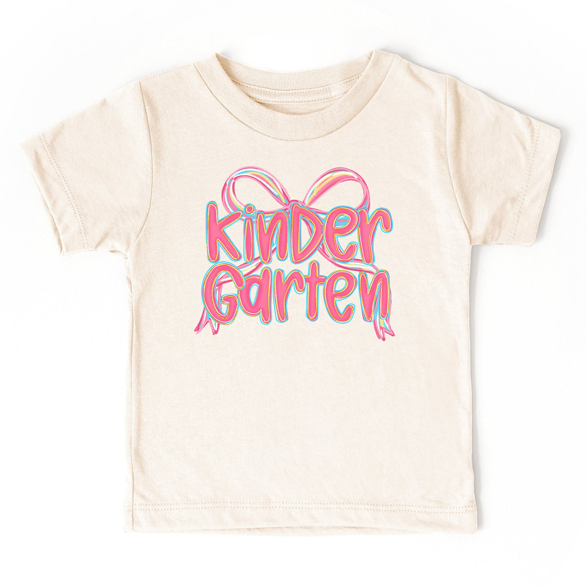 Cuddle Sleep Dream Graphic Tee 3t Short Sleeve / Kindergarten Back to School Bows | Natural Tshirt