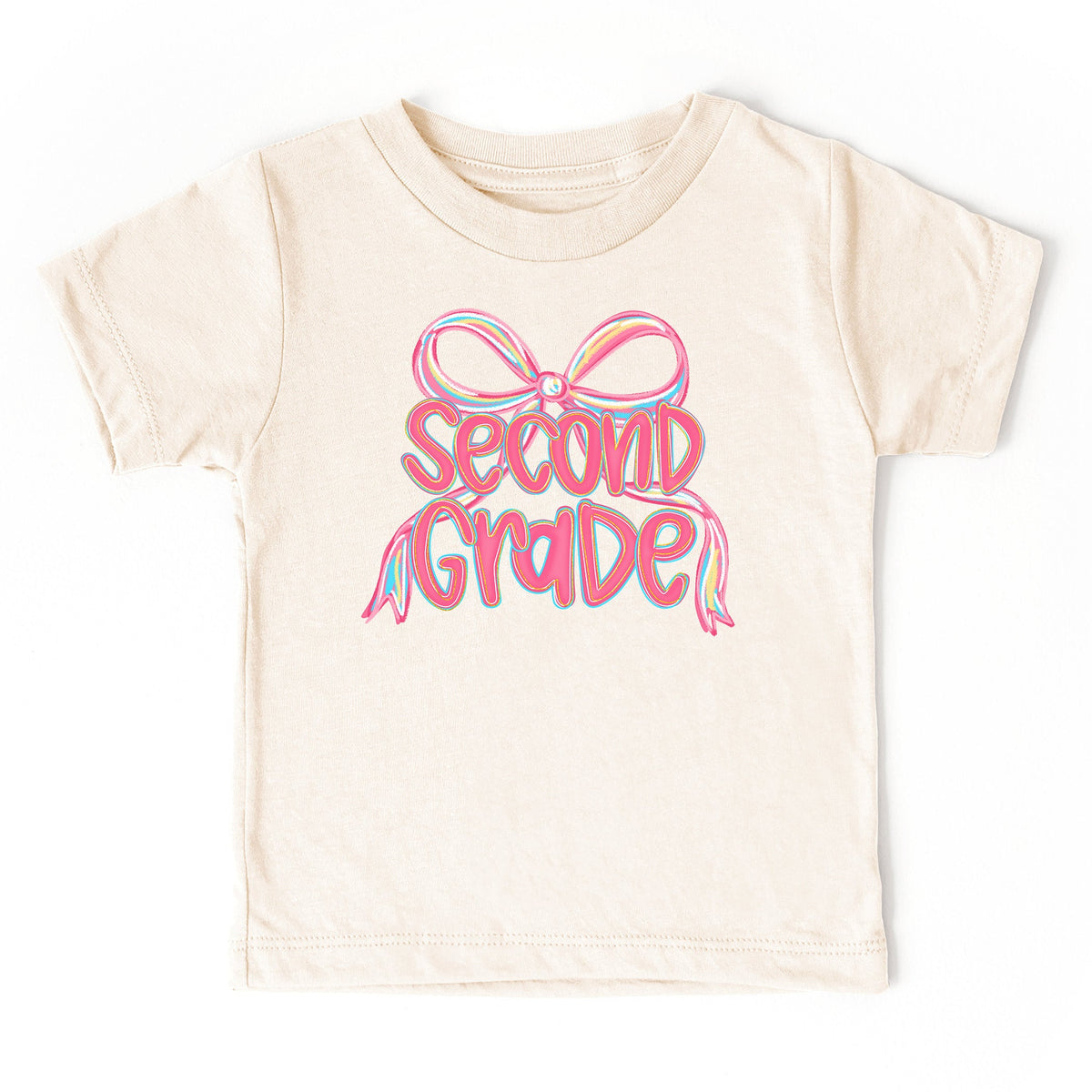 Cuddle Sleep Dream Graphic Tee 5/6 Short Sleeve / 2nd Grade Back to School Bows | Natural Tshirt