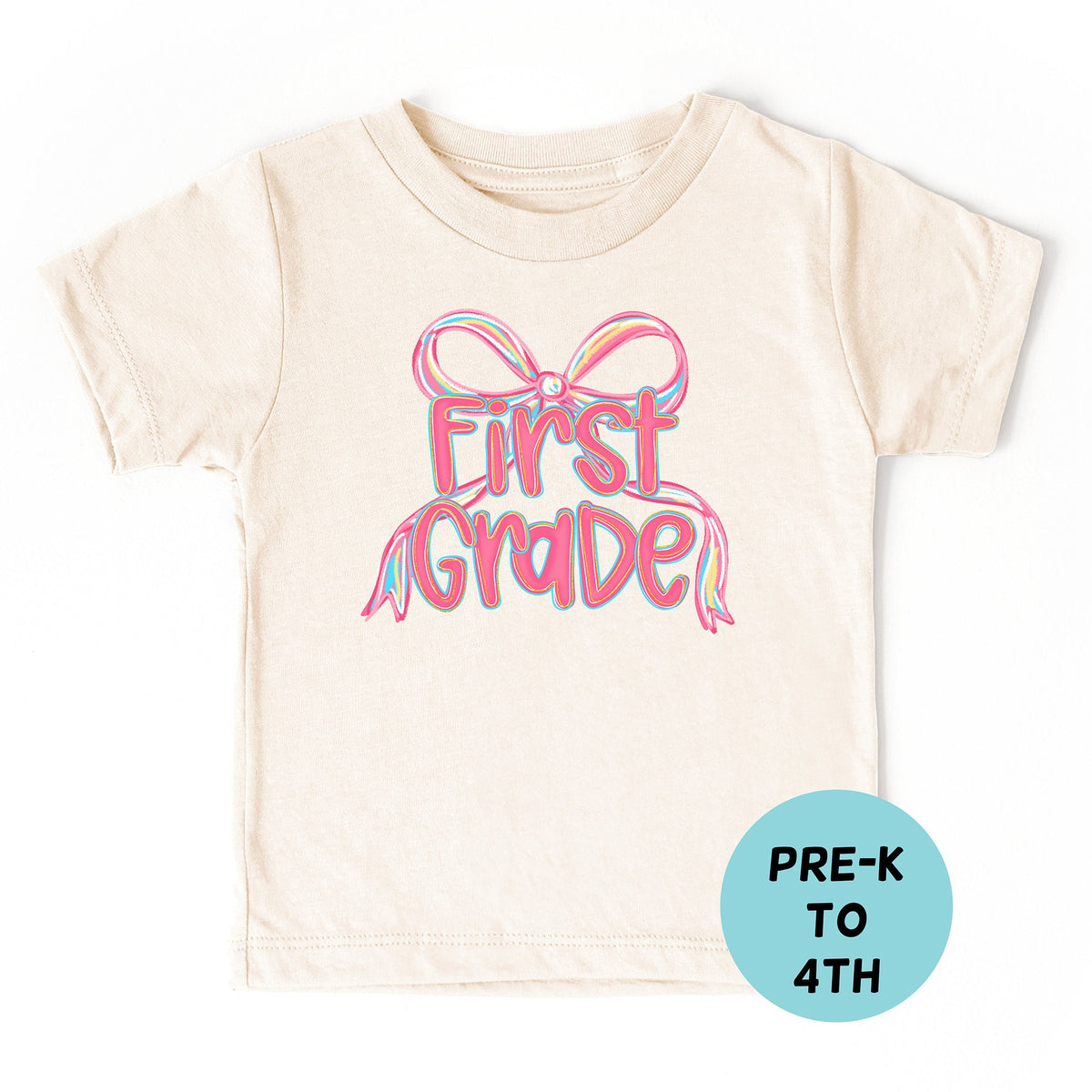 Cuddle Sleep Dream Graphic Tee Back to School Bows | Natural Tshirt