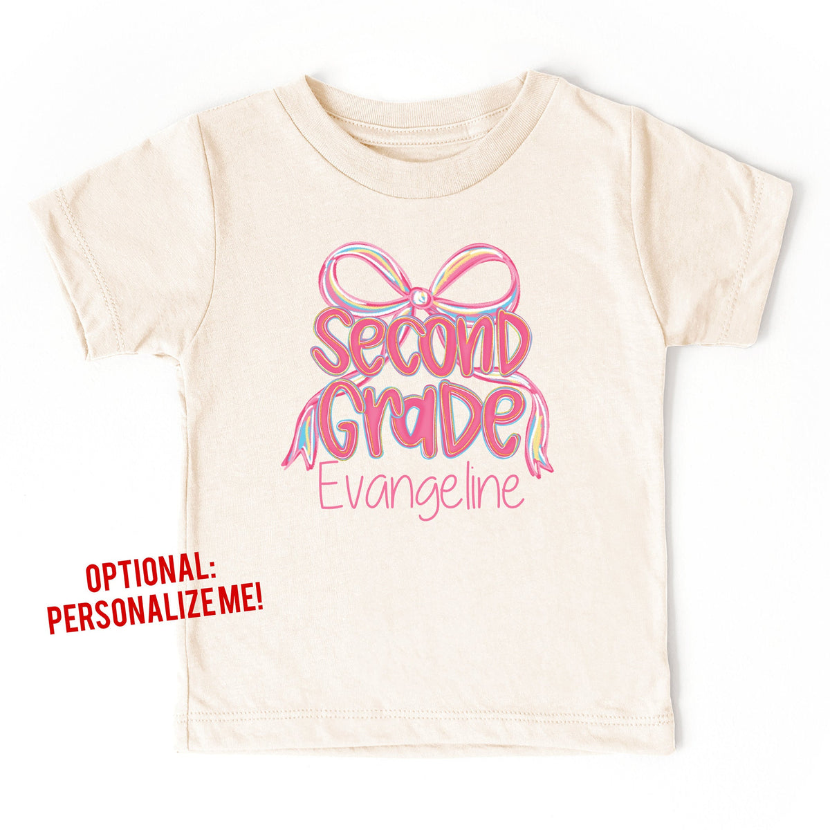 Cuddle Sleep Dream Graphic Tee Back to School Bows | Natural Tshirt