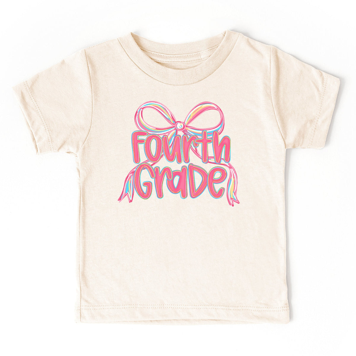 Cuddle Sleep Dream Graphic Tee YS (6-8) Short Sleeve / 4th Grade Back to School Bows | Natural Tshirt
