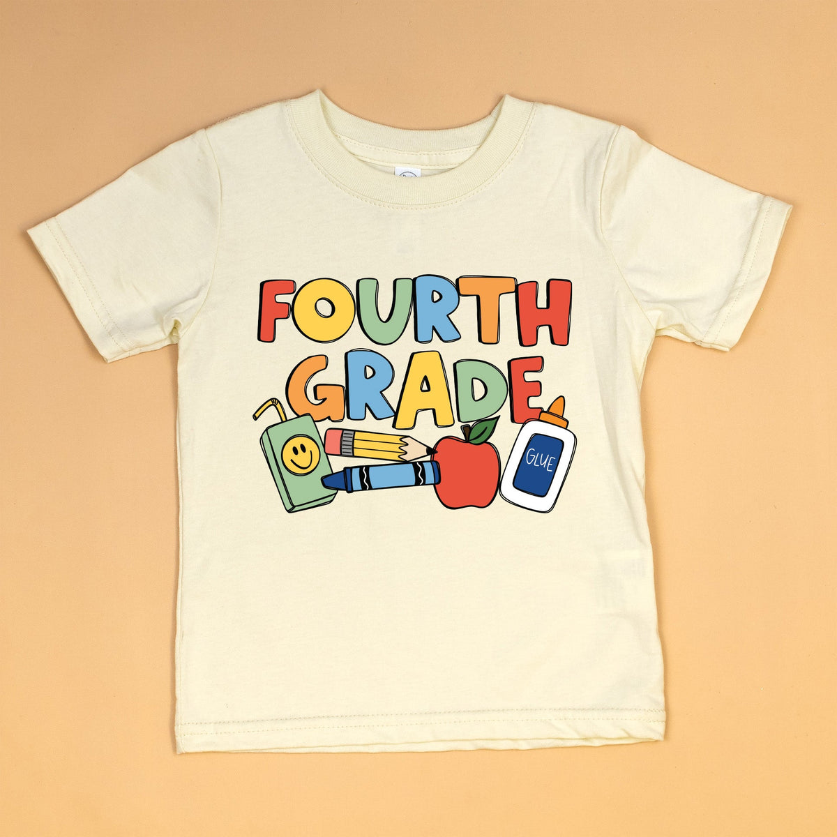 Cuddle Sleep Dream Graphic Tee 4th Grade / YS (6-8) Short Sleeve Back to School Doodle | Natural Tshirt