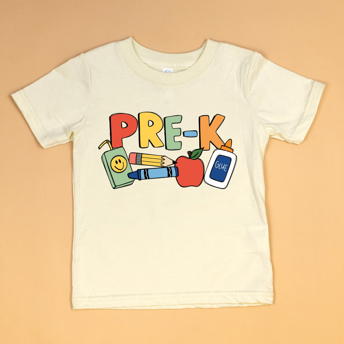 Cuddle Sleep Dream Graphic Tee Pre-K / 3t Short Sleeve Back to School Doodle | Natural Tshirt