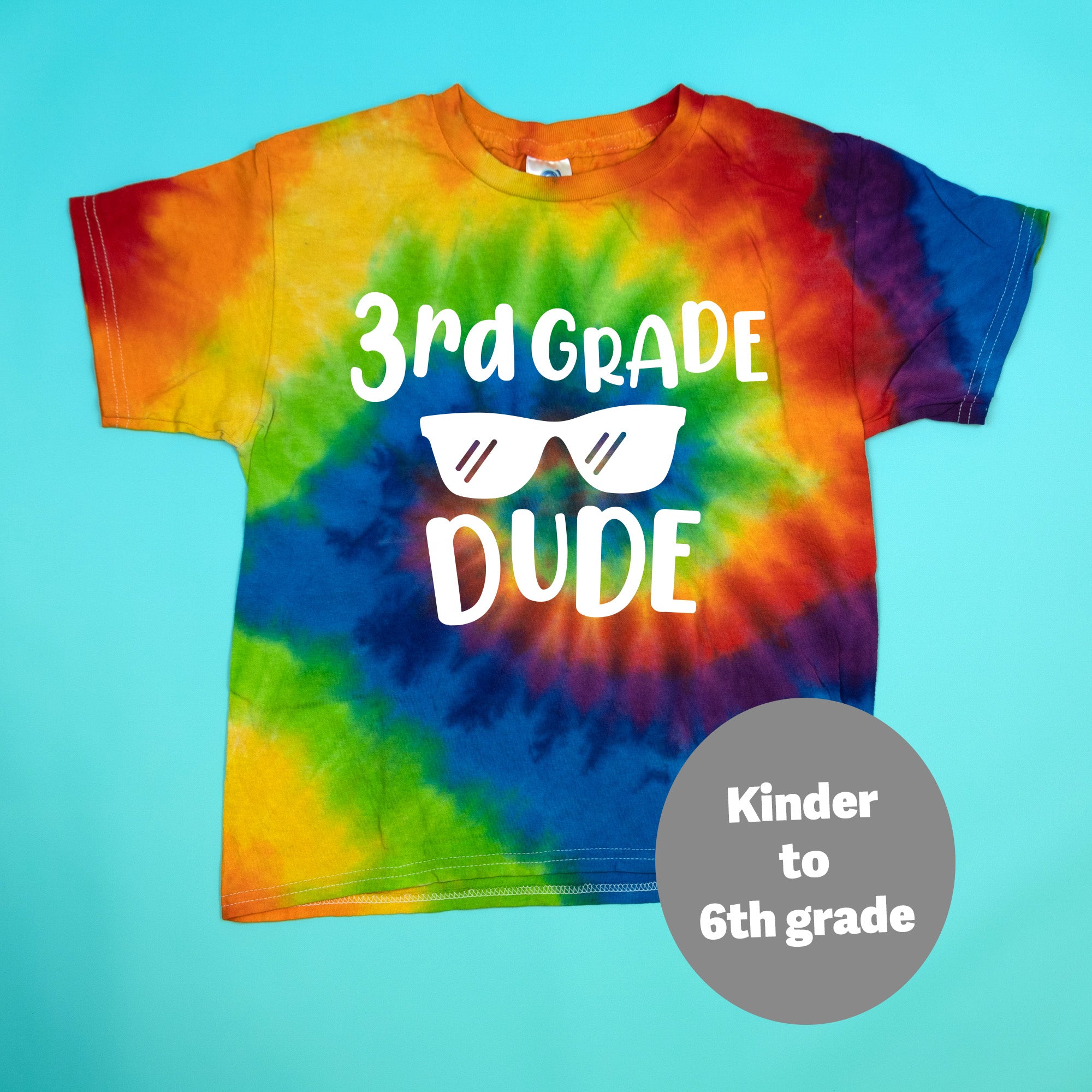 Cuddle Sleep Dream Graphic Tee Back to School Dude | Rainbow Tie Dye Tshirt