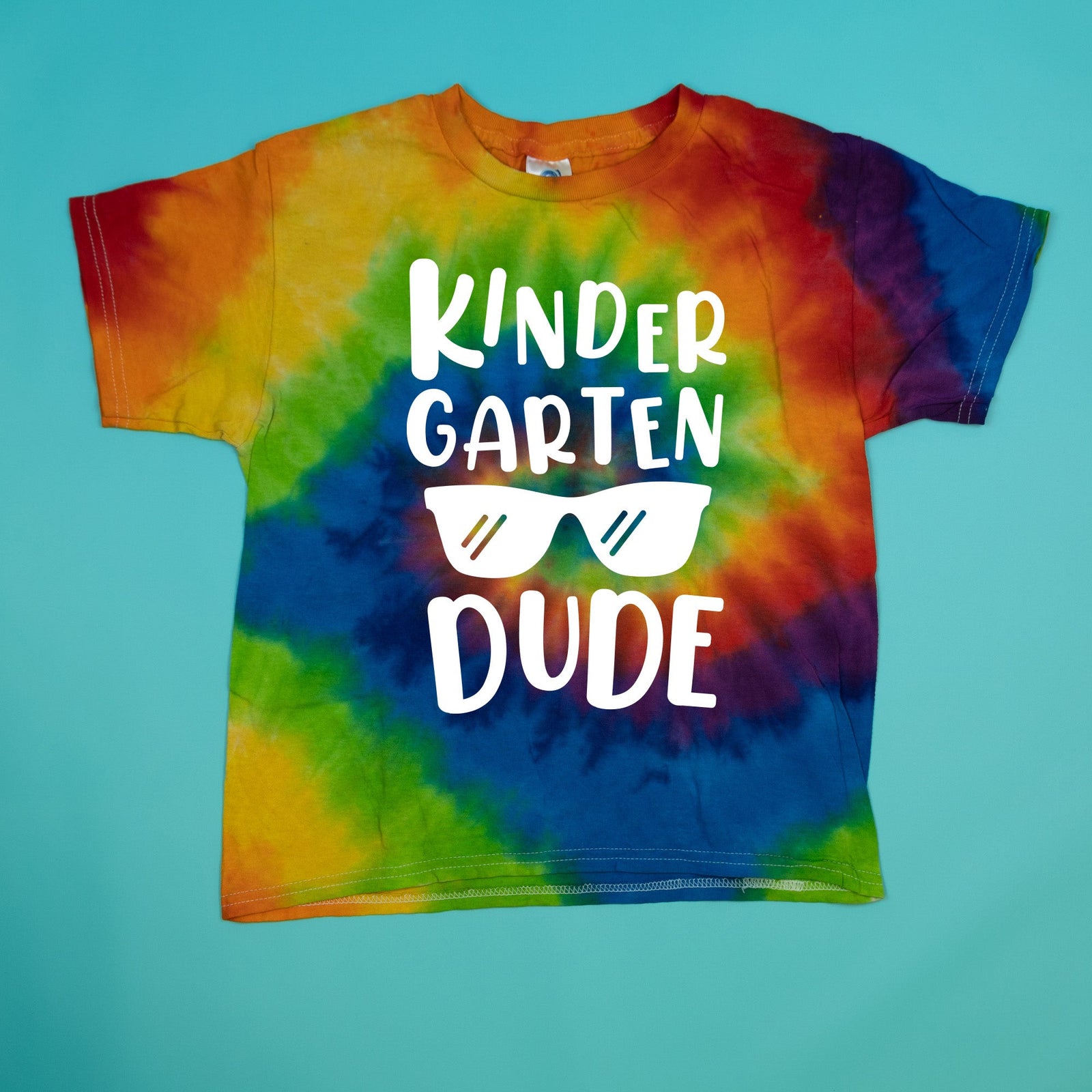 Cuddle Sleep Dream Graphic Tee Back to School Dude | Rainbow Tie Dye Tshirt
