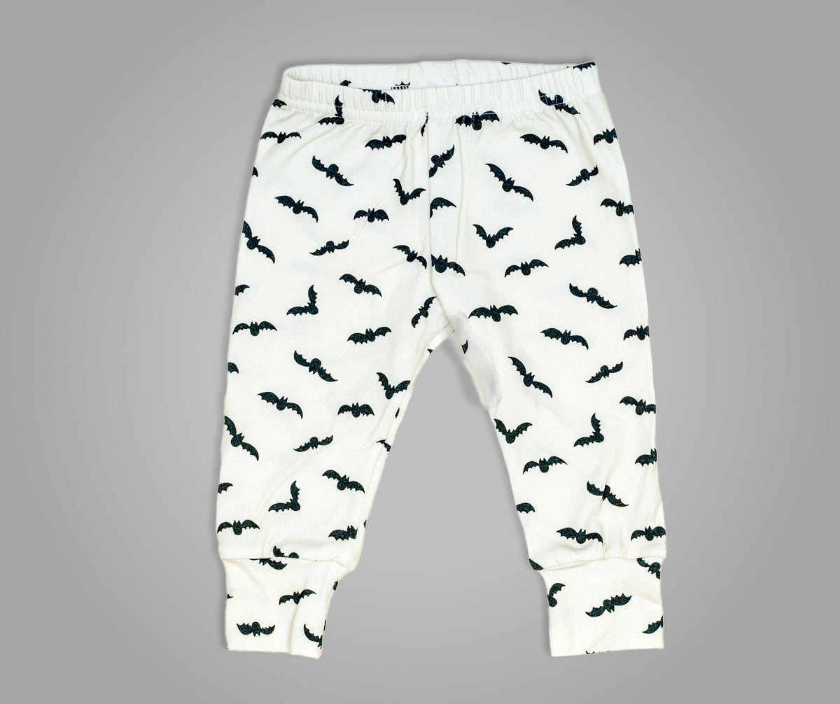 Cuddle Sleep Dream Slim Joggers Bats on Ivory Slim Joggers