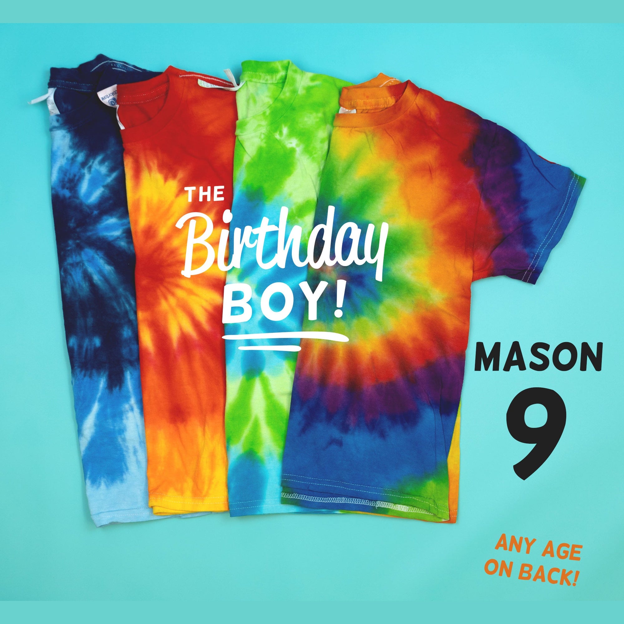 Cuddle Sleep Dream Graphic Tee Birthday Boy (Any Number) | Tie Dye Tshirt