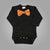 Cuddle Sleep Dream Oh Snap 0-3m SHORT sleeve / BATS on orange bowtie Black Bodysuit | Halloween Bowtie