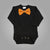 Cuddle Sleep Dream Oh Snap 0-3m SHORT sleeve / BATS on orange bowtie Black Bodysuit | Halloween Bowtie