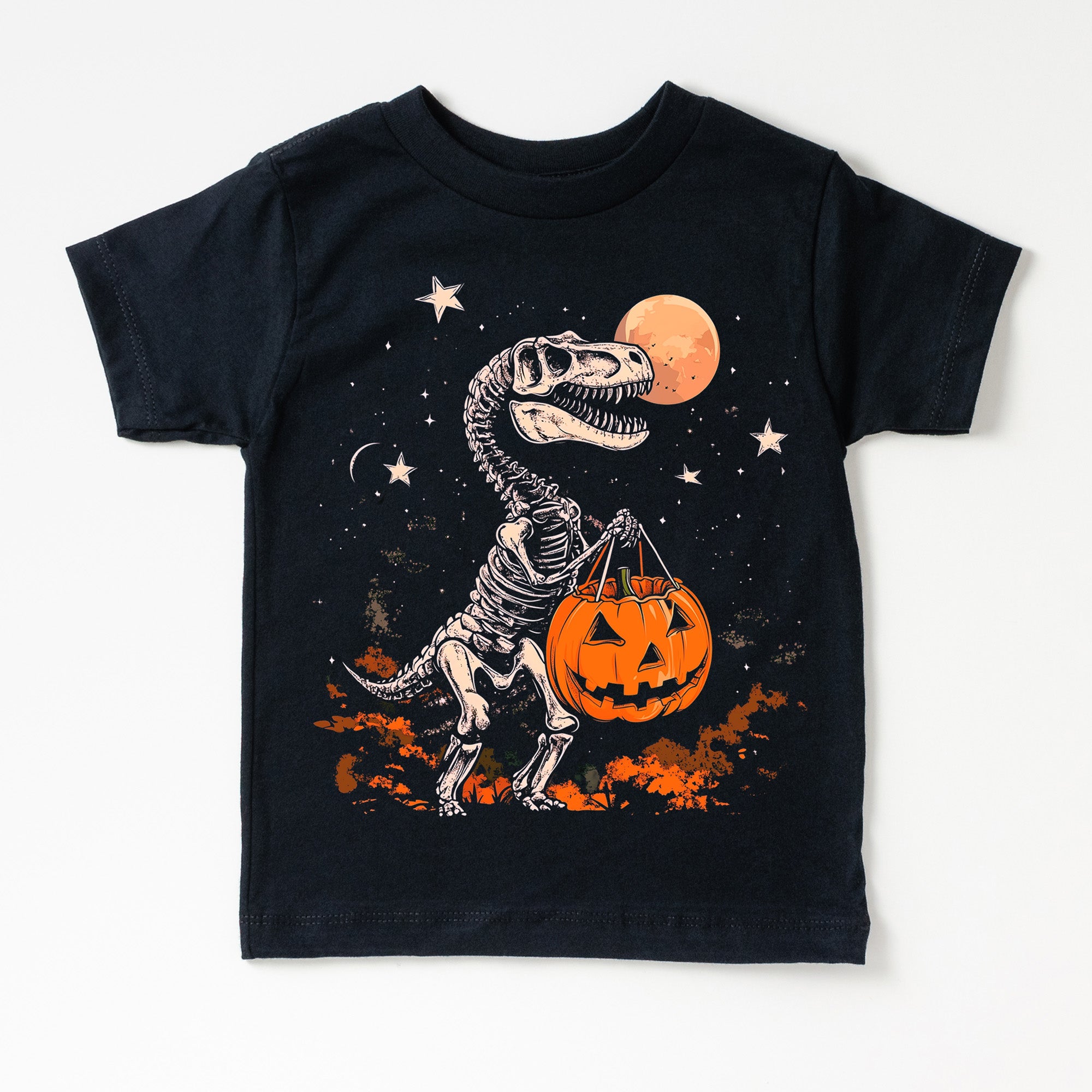 Dino Halloween | Black Tshirt