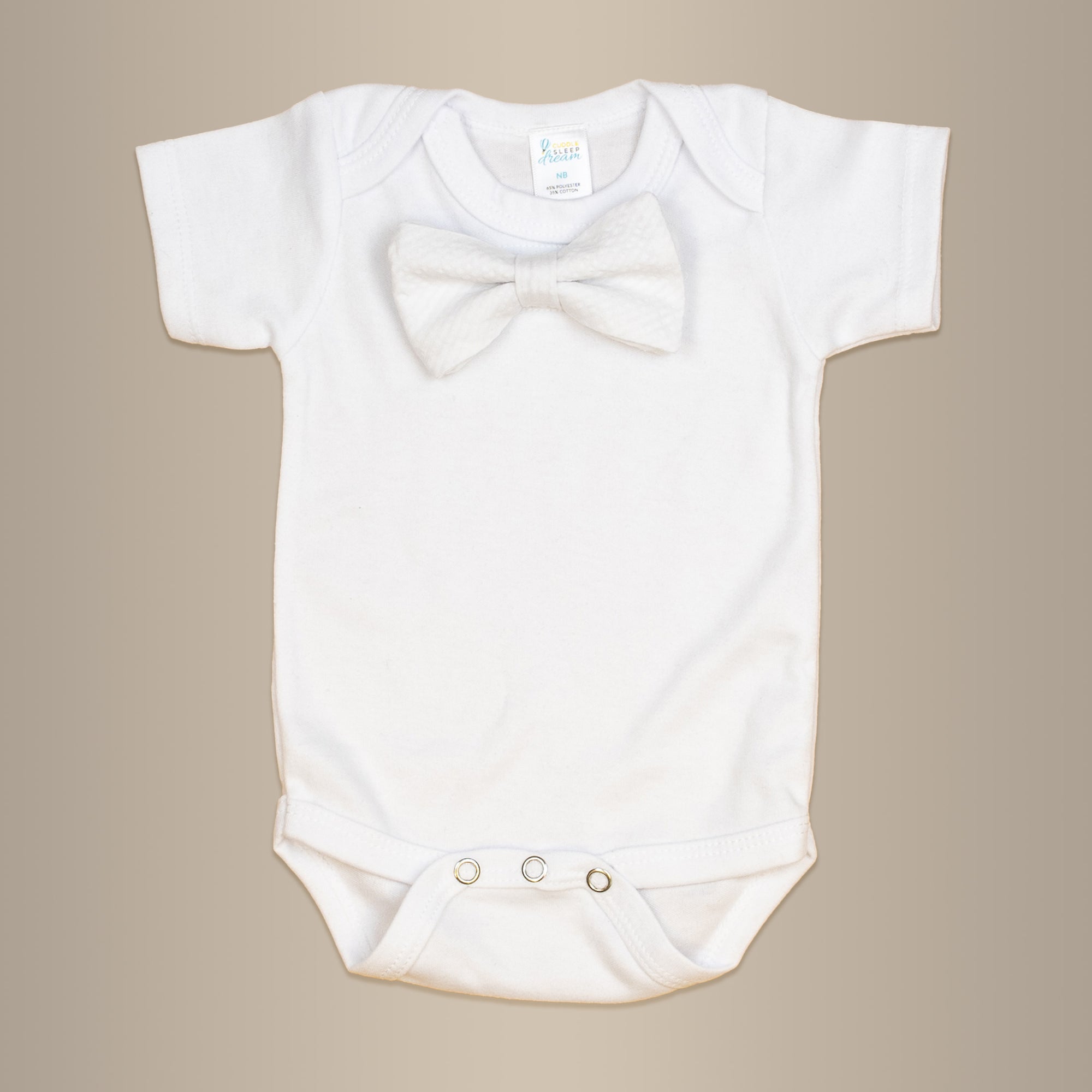 White Seersucker Bowtie Bodysuit