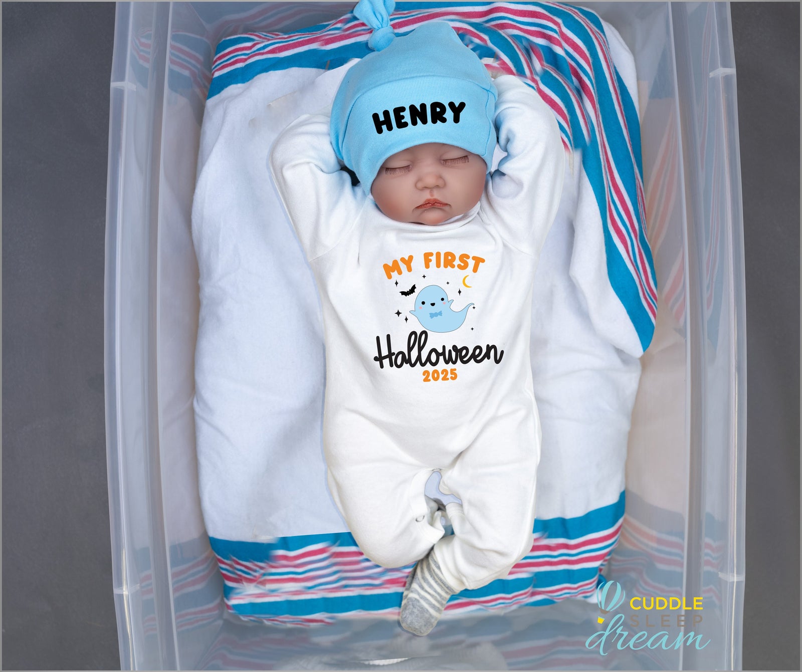 Cuddle Sleep Dream Boy Ghost 1st Halloween | White Long Romper