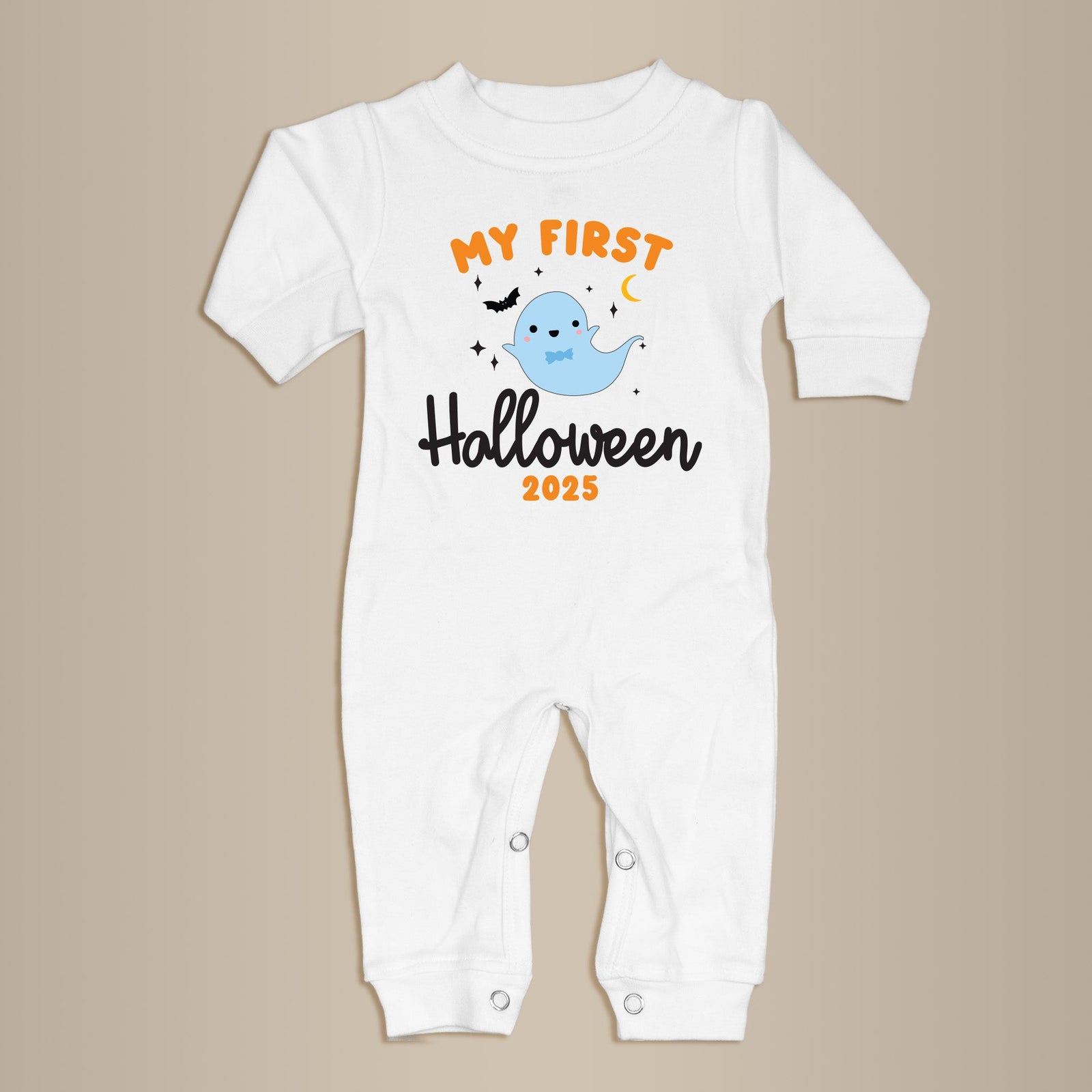 Cuddle Sleep Dream Boy Ghost 1st Halloween | White Long Romper