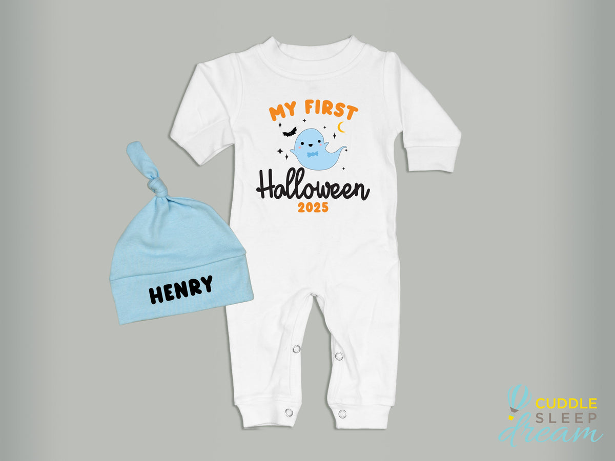 Cuddle Sleep Dream Boy Ghost 1st Halloween | White Long Romper