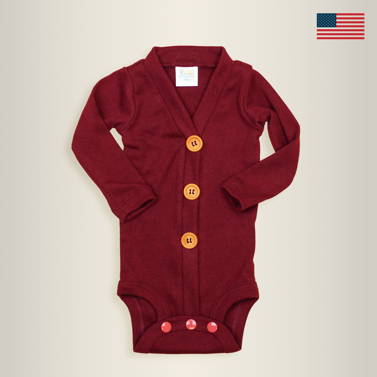 Cuddle Sleep Dream Cardisuit Burgundy Cardisuit