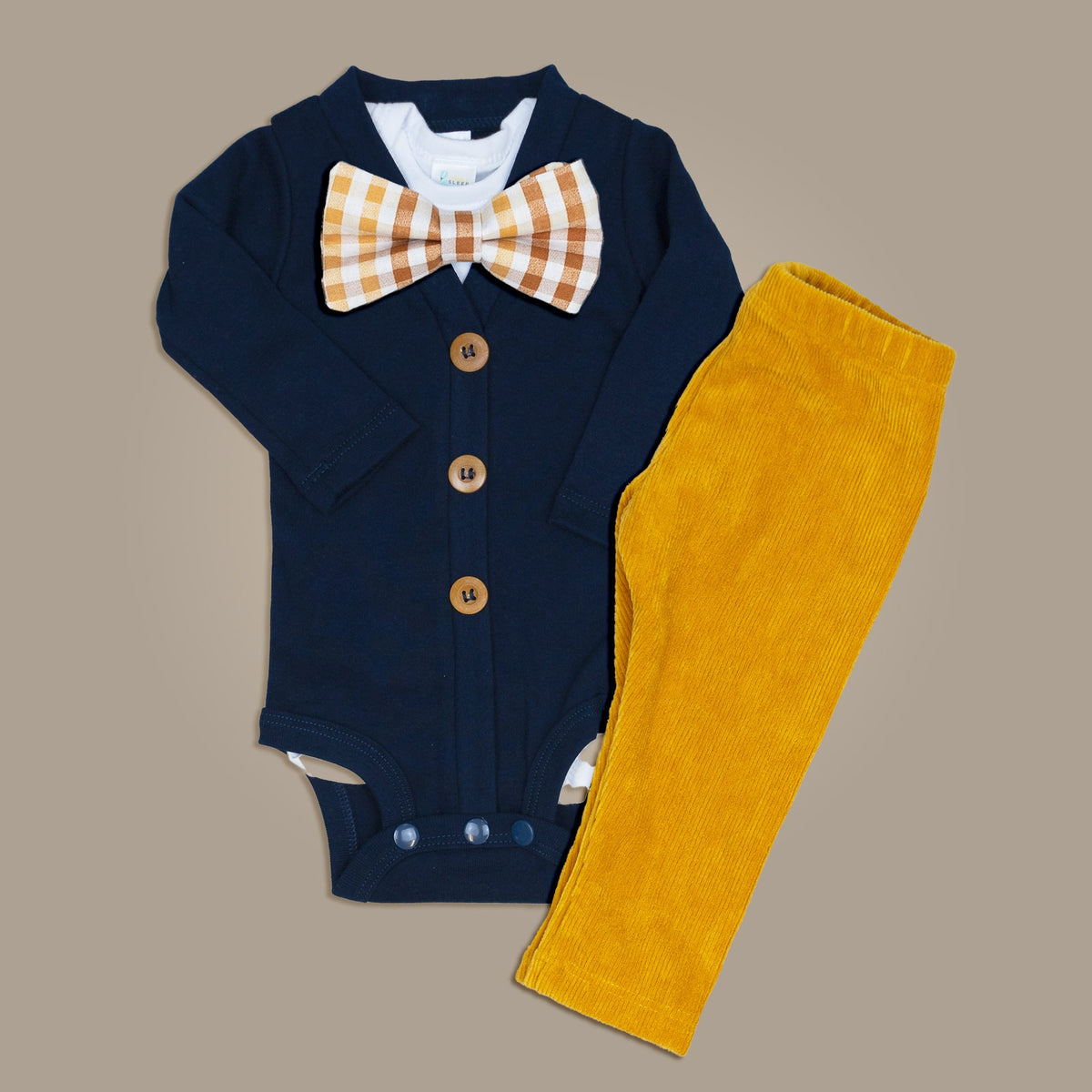 Cuddle Sleep Dream Bundles CardiSuit Bundle | Navy &amp; Mustard